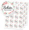 DPKOW 60 Schön, DASS du da bist Aufkleber Hochzeit, Rund Sticker für Taufe Kommunion Hochzeit Deko Gastgeschenk, Geburtstag Taufe Aufkleber Deko für Geschenkanhänger Karten Danke, mit Elegant Blumen