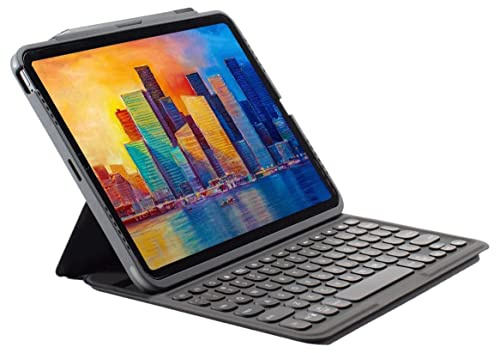 ZAGG Pro Keys Keyboard & Case with Pencil Holder for iPad Pro 11-inch (1st + 2nd Gen)/iPad Air 10.9-inch (4th + 5th Gen), Backlit Laptop-Style Keys, Czech Layout