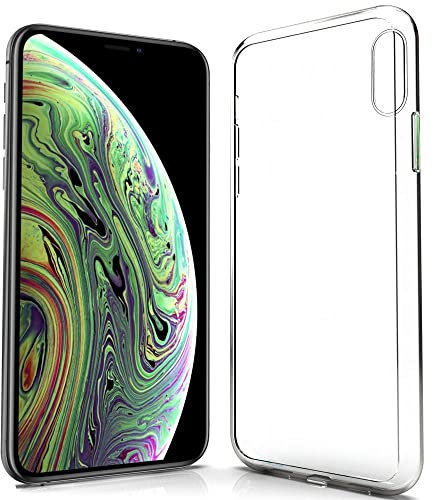 N NEWTOP Custodia Cover Compatibile con Apple iPhone X/XS, Morbido TPU CLEAR Gel Silicone Anti Graffio Trasparente Slim Sottile Flessibile Case Posteriore Proteggi