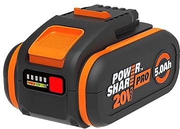 Worx WA3570 PowerShare PRO Akku 20V - 5000mAh Li-Ion, wiederaufladbarer - leistungsstarker Akku mit integrierter Ladestandanzeige - für alle WORX Geräte kompatibel - Innovative Heatshield-Technologie