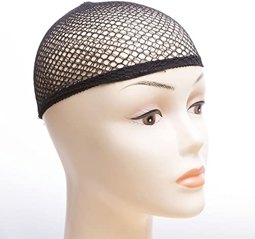 Perückenkappen, Dehnbare Nylon-Perückenkappe, Close End Stocking Wigs Cap, Unisex Wig Stocking Cap Hair Cup for Women Men Kids, Mesh Wig Cap Net, Mesh Net Wig Caps, Liner Weaving Caps Black