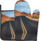 Highway In Desert With Rocks Ofenhandschuhe und Topflappen-Sets, Futter für Küche, Backen, Grillen, 2 Stück