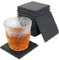 MIVIDE 8pcs sous-Verre en Ardoise - 10x10cm Dessous de Verre - Résistant à la Chaleur - Base Antidérapante - Conçu pour Boisson, Tasse, Bar, Verre