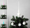 JACK Christbaumspitze Spitze Glas 28cm Eislack Glanz Matt Baumspitze Mundgeblasen Box, Farbe:Weiß Emaille Glanz