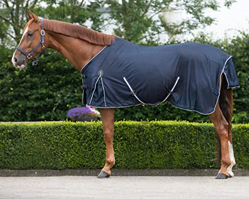 QHP Fliegendecke Basic Widerristpolster (155 cm, navy)