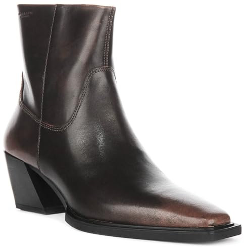 Vagabond Alina Damen Edgy Ankle Brush Wstrn Inspi Heeled Stiefeletten, braun, 39 EU