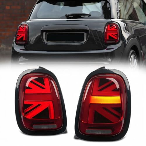 Archaic JCW Union Jack Rückleuchten kompatibel mit Mini Cooper One F55 F56 F57 2014-2021,Paar,E-Prüfzeichen