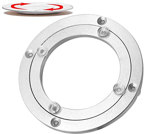 IkErna Lazy Susan Dining Plattentable Basislager, Hochleistungsmetall -Dreh -Plattenspieler -Ringe, Glatte 360 Grad Drehen/8 Inches (200Mm)