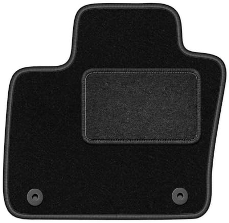 Velours-Fahrermatte passend für Volvo C40 2021-, Schwarz, LUX, passgenau | passend für Schrägheck; Velours-Teppich (Polypropylen), ca. 6,5 mm; rutschfest, runde Befestigungen (Typ VLV)