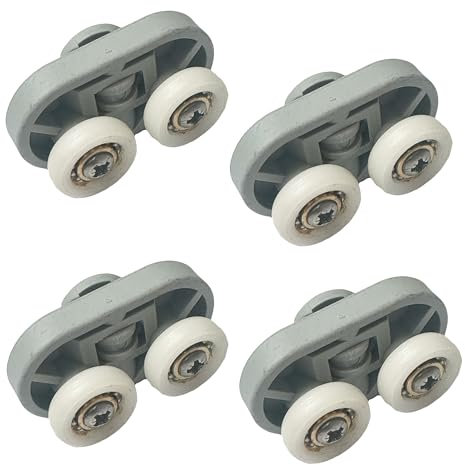 4 x CARAVAN ELLBEE SHOWER DOUBLE DOOR ROLLER 19MM WHEEL