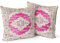 Snylcce Boho Kissenbezüge 2er Set Magenta Antike & Vintage Design Doppelseitiges Muster 45x45 cm Weiche Kissenhüllen für Garten Couch Sofa und Bett Dekorative 12x20 Zoll Kissenbezüge