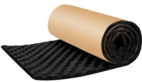 Anttyscar Dämmmatte Auto Schallschutzmatte Isolierung Matte Schaumstoff Selbstklebend Dämmmatten Raum Akustikschaumstoff Schall Dämmung Feuerfest, Feuchtigkeitsfest, Wasserdicht - 50*200*2cm