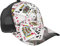 TDTRADD Unisex Baseballkappe mit fallenden Spielkarten, 3D-Druck, verstellbar, Netzstoff, Trucker-Mütze, kariert, gebogene Krempe, Baseball-Kappen für Männer und Frauen, Strapback, Schwarz,