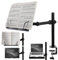 Navaris Book Stands with Clamp - Book Holder for Reading - Wood Books Stand - Works with Music, E-Readers or Tablets - 34 x 45 x 55 cm (13.39 x 17.72 x 21.65)
