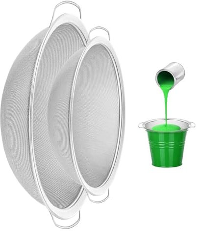 Goorvoucs Paint Strainer 60 Mesh Stainless Steel Paint Strainer Lotion Honey Funnel Fits 4.2 Gallon Paint Bucket Strainer B Easy Install