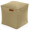 Green Bean Sitzhocker aus Kunstleder - Pouf mit EPS Perlen Füllung - 40 x 40 cm - perfekte Ergänzung zum Sitzsack - Sitzwürfel Sitzkissen Hocker Fußhocker - helles Kamel