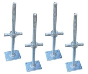 4x Gerüstbeine Beine für Gerüste Gerüstfuss Solide Verzinkt fi26mm 60cm