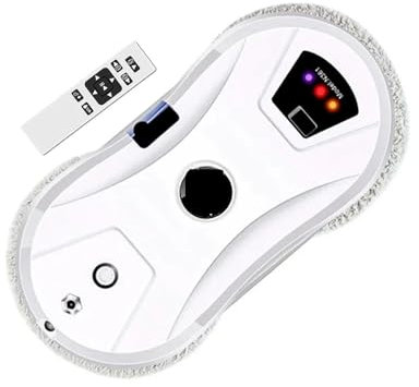 Robot limpiacristales con función de pulverización de agua inteligente, máquina de limpieza de vidrio magnética anticaída for ventanas de gran altura en interiores y exteriores. para vidrio sin rayas(