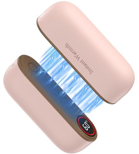 Hand Warmers Rechargeable 2 Packs, 8000mAh Long Lasting Electric Hand Warmer, 2025 Newest Magnetic Hand Warmers with 3 Levels up to 60°C/140°F, Gifts for Chrismas Men Women, Outdoor Camping