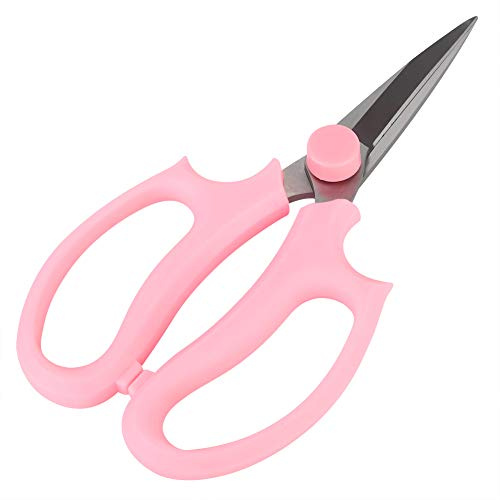 Cocoarm Floral Scissors, User-Friendly Labor-Saving Design, Sturdy Construction, Multifunctional Use, Imported SK5 Steel Cutting Head, ABS Grip, Gardening Tool with Steel Screws (Pink)