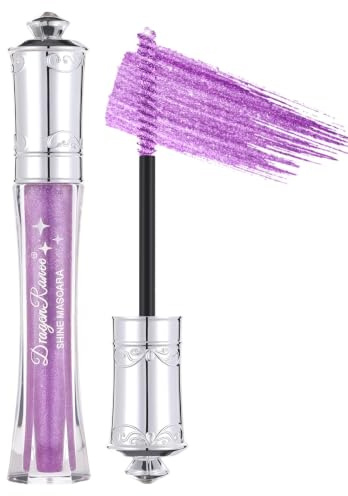 Prreal Purple Glitter Mascara, Diamond Sparkling Mascara for Eyelashes,09