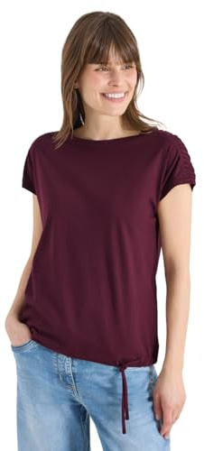 Damen Kurzarm Shirt mit Boatneck und Raffung