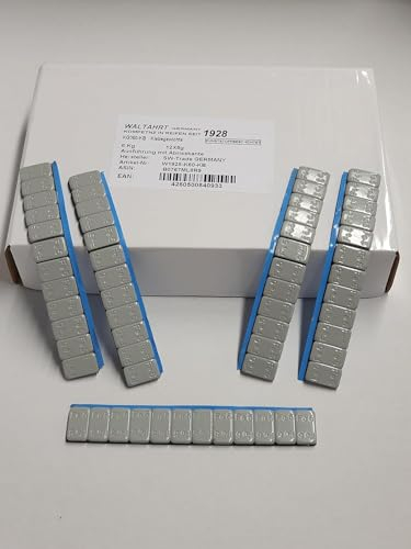 SW-Trade Germany 100 KLEBEGEWICHTE 12x5g Auswuchtgewichte 6Kg mit Abrißkante Kleberiegel BESCHICHTET
