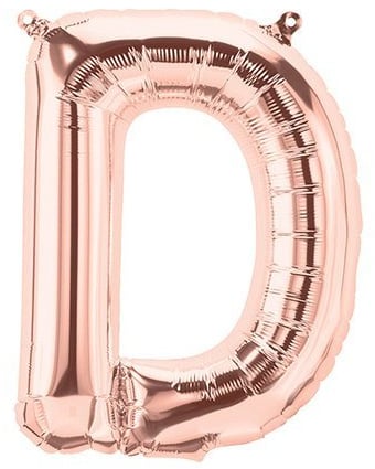 Folien-Ballon/Buchstabe D/Hochzeits-Ballon/Luft-Ballon in Rosé-Gold - Höhe 35cm - 1 Stück - Hochzeits-Deko/Hochzeits-Zubehör/Dekoration Heirat/Luft-Ballons (D Folienballon)