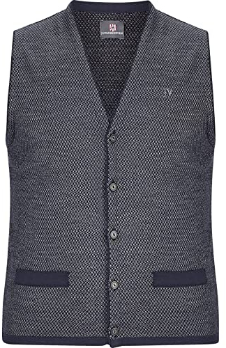Jan Vanderstorm Herren Strickweste Tane dunkelblau, 3XL (XXXL) - 64/66