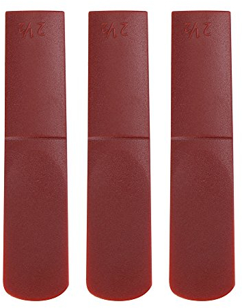 3pcs Altsaxophon Blätter 2.5 Harz Altsaxophon Mundstück Blätter für Alt Saxophon(Rot)