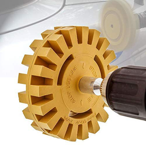 Fortspang Folienradierer, Schmutzradierer 25mm mit Adapter, zum Professionellen Entfernen von Nadelstreifen, Aufklebern, selbstklebenden Vinyl-Aufklebern von Autos, Wohnmobilen, Booten und mehr