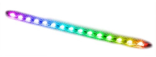 GameMax Viper ARGB Gaming 30cm LED Strip, Spectrum PC Lighting with magnets and Adhesive Tape, 3 Pin Aura Connection, Compatible with Asus Aura and MSI Mystic Light Sync | Black