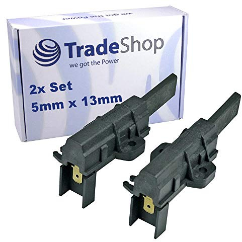 2x Schleifkohle 5mm x 13mm Kohlebürsten Motorkohlen Kohlestifte 6,3AMP mit Halter für Welling-Waschmaschinen