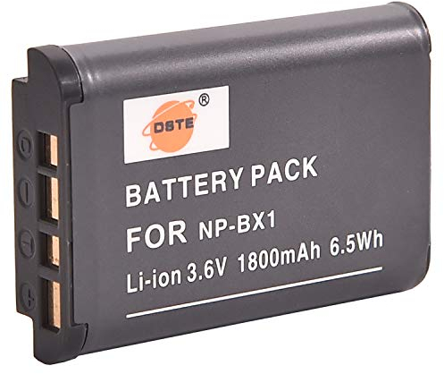DSTE Ersatz Batterie Li-Ionen-Akku Compatible für NP-BX1 und Sony NP-BX1/M8,Sony ZV1,ZV-1,Cyber-Shot DSC-RX100 VII,DSC-RX100 II,DSC-RX100M II,DSC-RX100 III,DSC-RX100 V,DSC-RX100 IV,HDR-CX Kamera