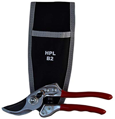 HPL Gartenschere Bypass B2 Profischere für Holz und Stauden bis 28 mm + praktische Gürteltasche