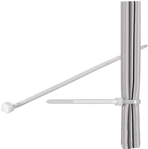 100x Kabelbinder | 100 x 2,5 mm | Robuste Klassiker in 1A-Qualität! | für Innen und Außen | UV beständig wetterfest | leichtes Einfädeln selbstsichernd | Weiß Transparent | 100 Stück