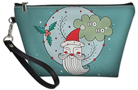 SEANATIVE Kulturbürsten-Etui, Handtasche mit rotem Alpaka-Blumendruck, tragbare Clutch-Tasche für Frauen, Damen, Weihnachten, HO