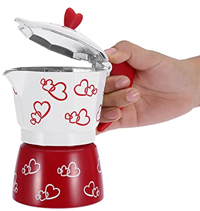 wosume Cafetera, Duradera Cafeteras Italianas, fácil de Limpiar Hervidor de café, Reutilizable Cafetera de Mano para Camping para el Hogar Oficina Cocina de Inducción Familiar Cocina(Alrededor de 2L)