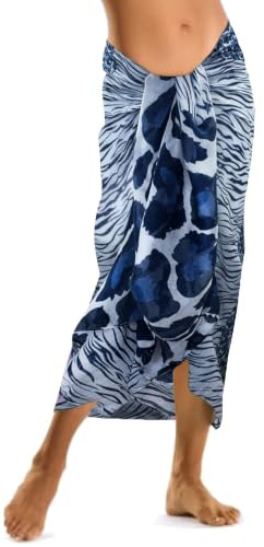 TOSKATOK Damer flickor djurtryck sarong kjol strand täcka upp halsduk wrap