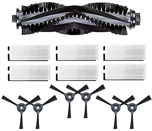 Tecasa Kit de 13 pièces comprenant 6 brosses latérales, 1 brosse principale, 6 filtres HEPA pour aspirateur Robotique Hosome V701S