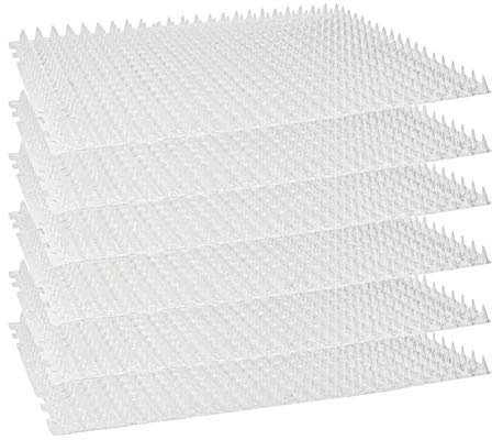 6 Stück Dornengitter Tier-Barriere - Katzenschreck | Garten Katze Tierabwehr Scat Spike Matte | Tiervertreiber Katzenabwehr Marderschutz | Tierschreck Katzen Marder Hunde Tierschreck Spikes | 34x42cm