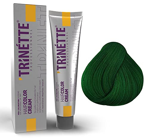 TRINETTE Hair Color Cream | Haarfarbe Creme | Coloration Creme für Profi | 100ml (No Green)