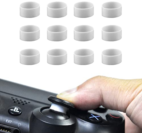 12 Anillos Joystick Protector para Steam Deck,Compatibles con Xbox/PS4/PS5/Steam Deck/Switch Controller,protección de Joystick|Steam Deck Accesorios White