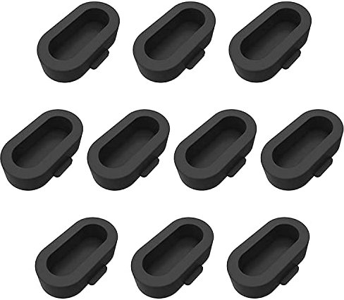 TUCANA 10 pcs Anti-dust Plugs Compatible for Fenix 7/7S/7X Plus/6S 6 6X 5/5S/5X Charger Port Protector, Dust Plug for Garmin Venu 2/Vivoactive 3/4/Instinct 2/Forerunner 935/45S/245/945 (Black)