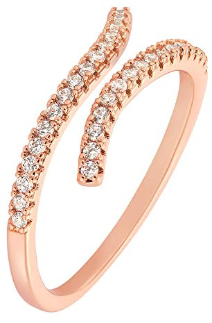 Heideman Ring Miranda Damen aus Edelstahl rosegold farbend poliert Damenring für Frauen mit Stein Zirkonia weiss rose vergoldet