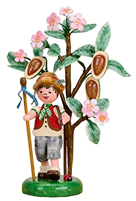 Hubrig Jahresfigur 2023, Junge mit Mandelbäumchen, Höhe etwa 12,5 cm