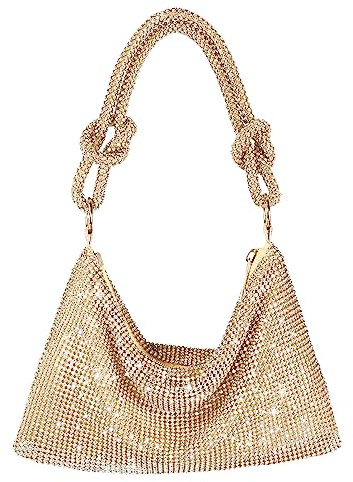 Rhinestone Purse Sparkly Evening bag Silver Clutch Purses for Women Evening, Cross Body Handbags for Party Prom Club Wedding