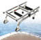 Poolleiter Edelstahl Pooltreppe Pool Leiter 4 Stufen Badeleiter Klappbar Bootsleiter mit Rutschfesten Stufen Für Yachtdeck Schwimmbeckensteg, bis Tragkraft 136kg, 87 * 28 * 13cm