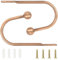 TAIYOU 2 Stück Raffhalter Gardinen Metall Vorhang Raffhalter Haken Dekorativer Wandmontage Raffhaken für Schlafzimmer Wohnzimmer Bäder Küchen Büros Esszimmer Cafés Rote Bronze Runder Kopf
