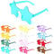 MXTIMWAN 12 Paia Occhiali da Festa a Forma di Stella, Occhiali da Sole Carnevale Accessori, Trasparenti, Occhiali Hippie Senza Montatura per Feste di Compleanno, Festa Cosplay, Addio al Nubilato